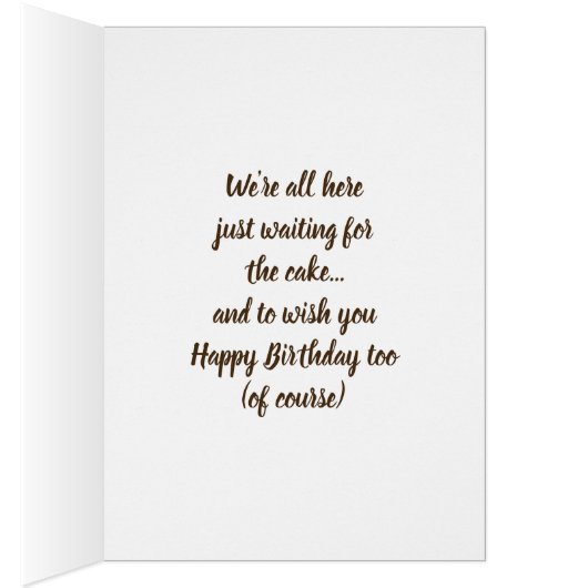 Birthday Cake Humor From all of Us Boxer Dog Fun (Inside (Right))