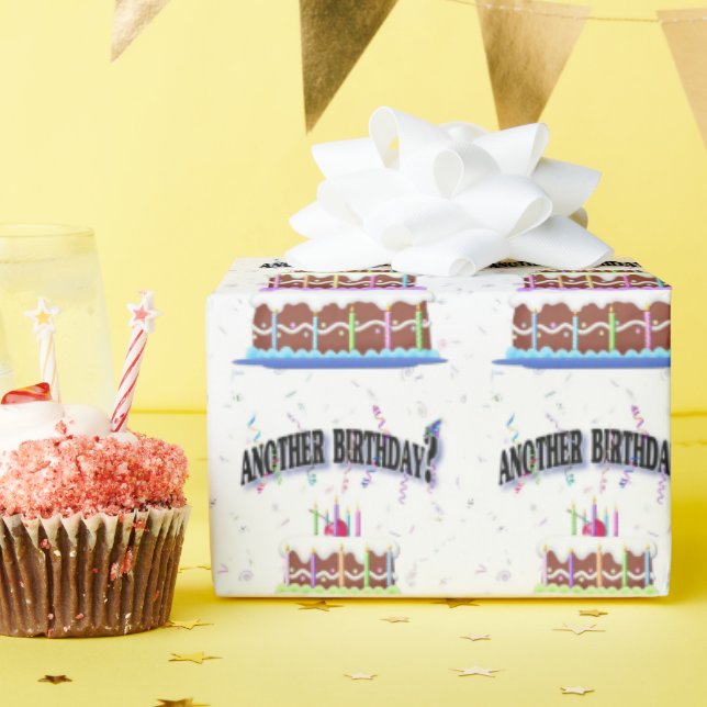 birthday cake humor wrapping paper (Birthday Party)