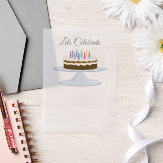 Birthday cake invitation