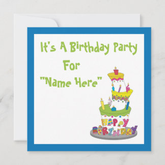 Birthday Cake Invitation