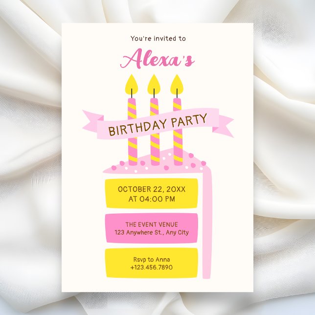 Birthday cake  invitation (Creator Uploaded)