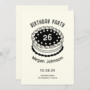 Birthday cake  invitation