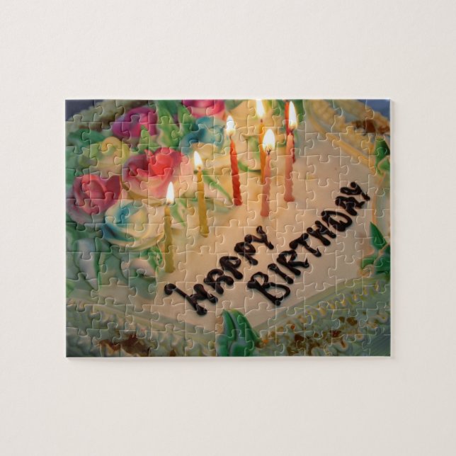 birthday cake jigsaw puzzle gift (Horizontal)