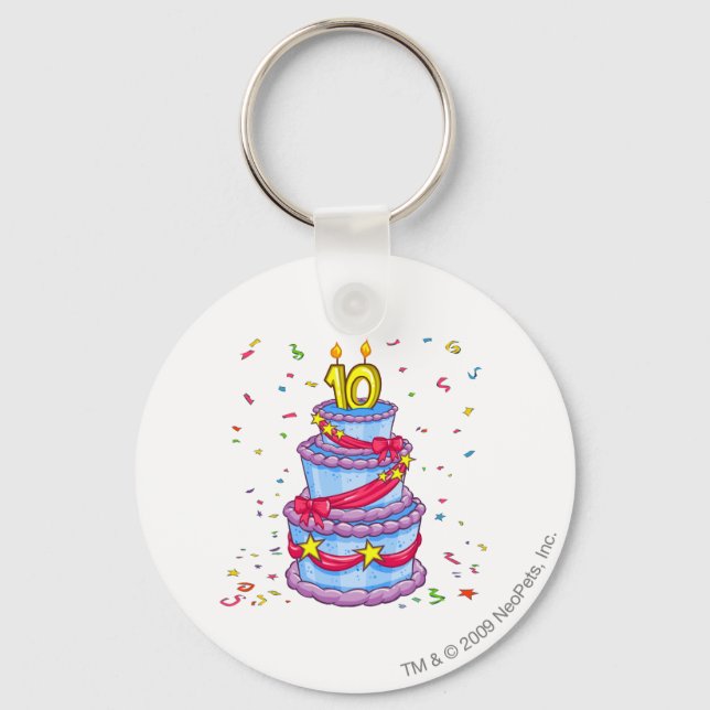 Birthday Cake Keychain (Front)