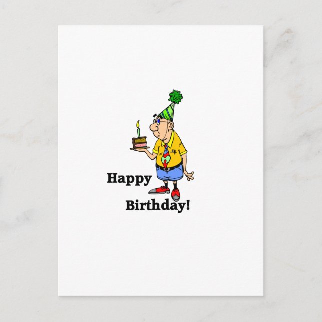 Birthday Cake -  Man Postcard (Front)