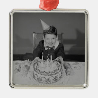 Birthday Cake Metal Ornament