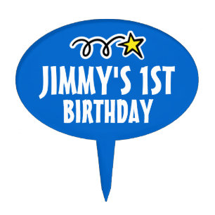 Birthday cake numbers with custom name and age topper