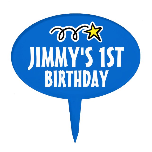 Birthday cake numbers with custom name and age topper (Front)