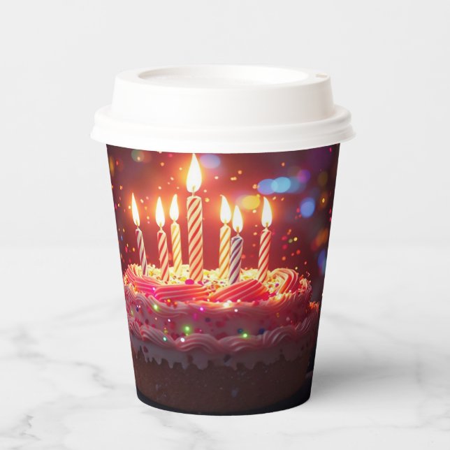 BIRTHDAY CAKE PAPER CUPS (Front)