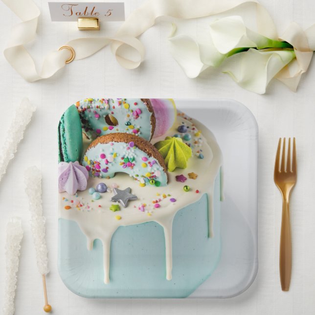 Birthday Cake Paper Plates (Wedding)