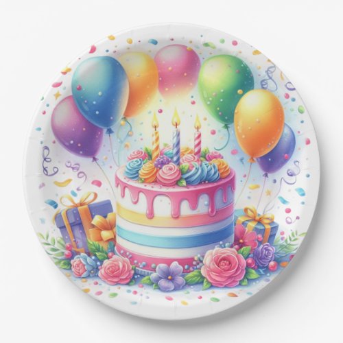 Birthday Cake  Paper Plates