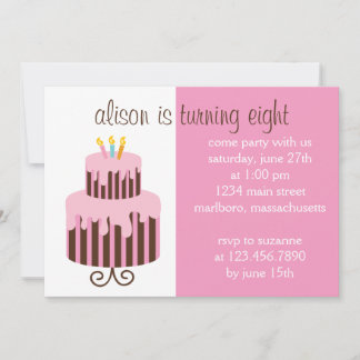 Birthday Cake Party Invitation