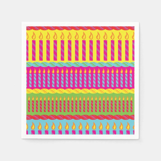 Birthday Cake Party Napkins (Front)