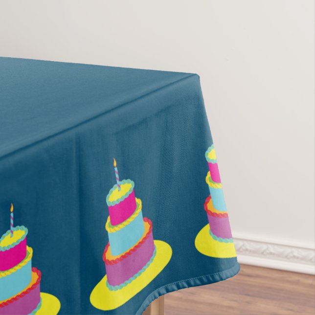 Birthday Cake Party Tablecloth (In Situ)