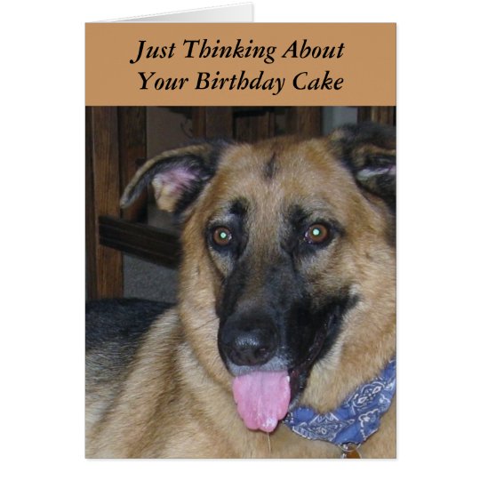 Birthday Cake Pavlov Dog Humor Card