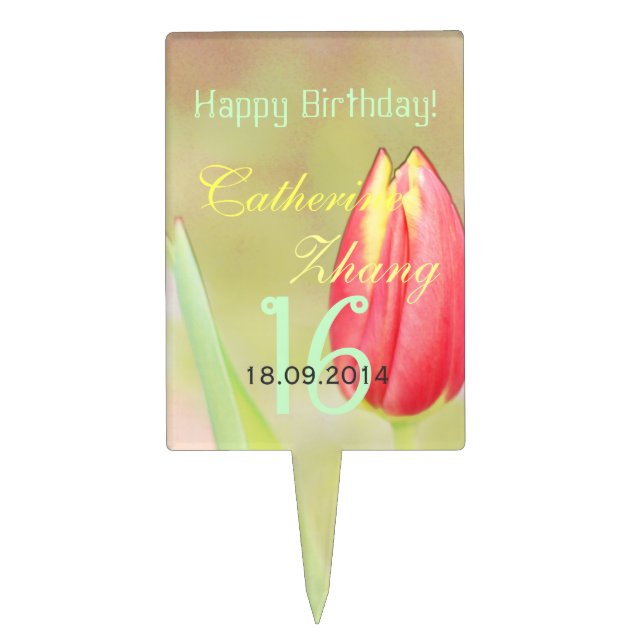 Birthday cake pick (Front)