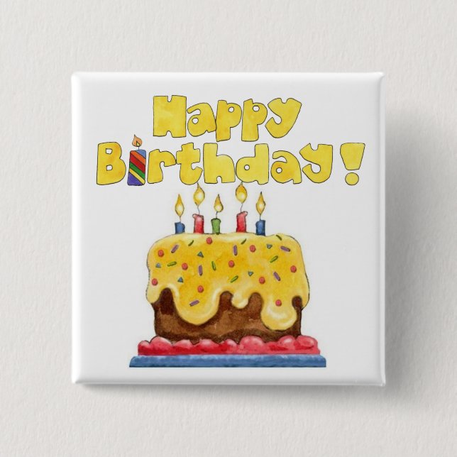 birthday cake pin (Front)