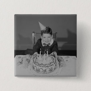 Birthday Cake Pinback Button