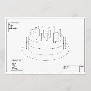 Birthday Cake Plan Card