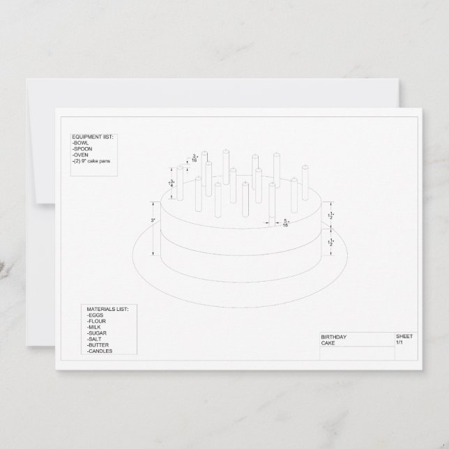 Birthday Cake Plan Card (Front)