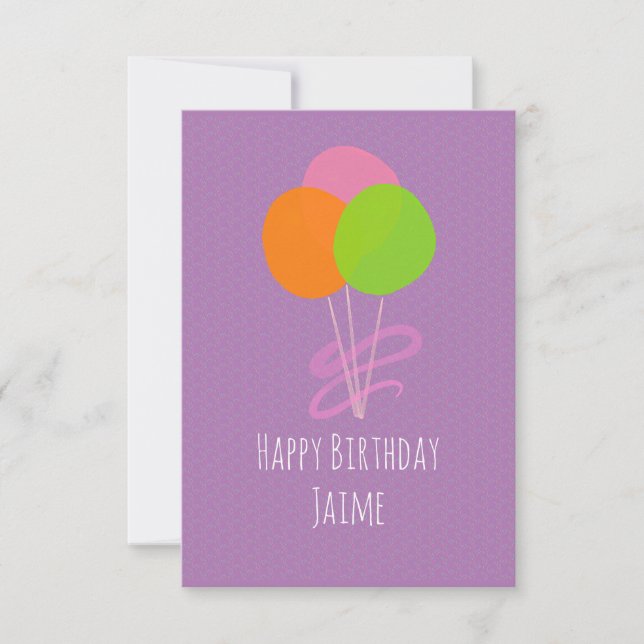 Birthday Cake Pops Sprinkles Colorful Card (Front)