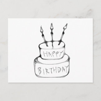Birthday Cake Postcard