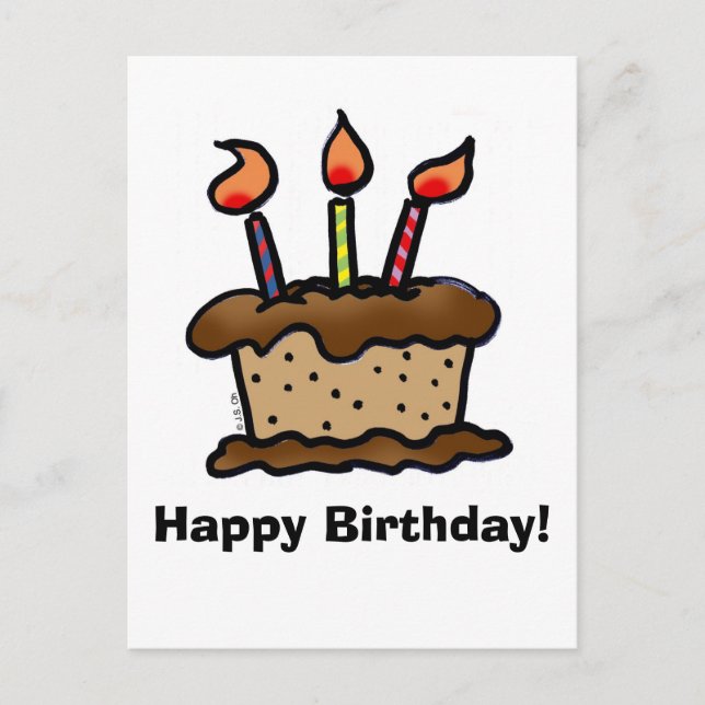 Birthday cake postcard (Front)