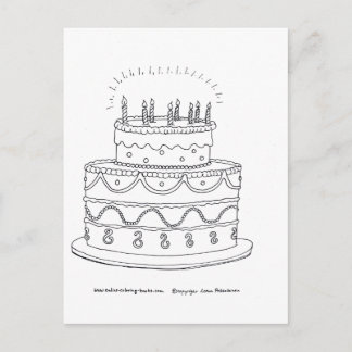 Birthday Cake Postcard