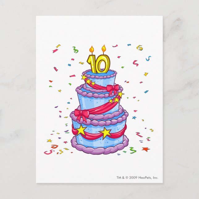 Birthday Cake Postcard (Front)