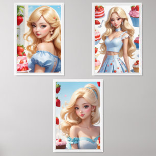 Birthday cake Print Set