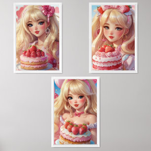 Birthday cake Print Set