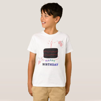 Birthday Cake Printed Kid's T-Shirt
