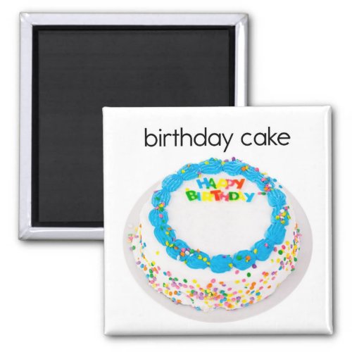 Birthday Cake Refrigerator Magnet