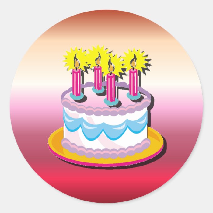 Birthday Cake Sticker | Zazzle