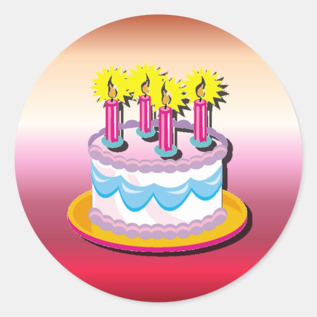 Birthday Cake Sticker (Front)