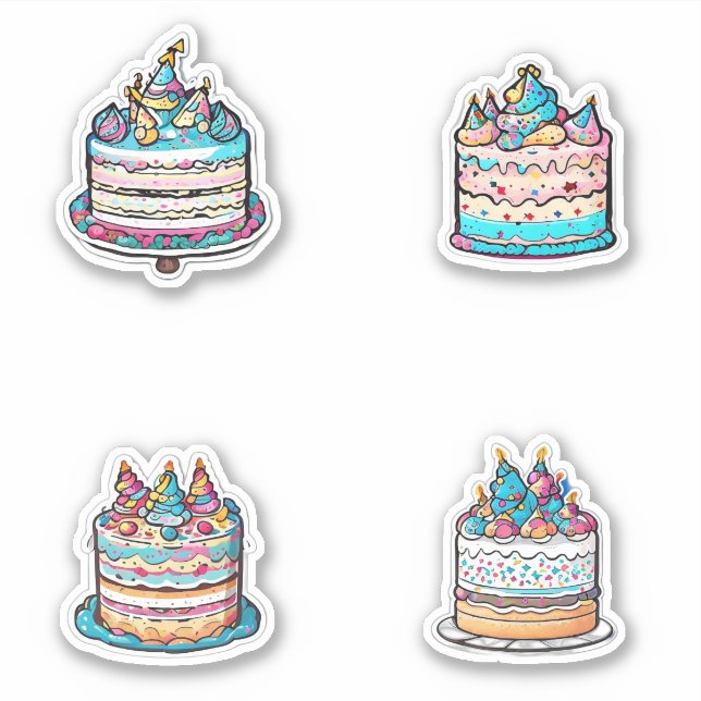 Birthday Cake Sticker (Front)