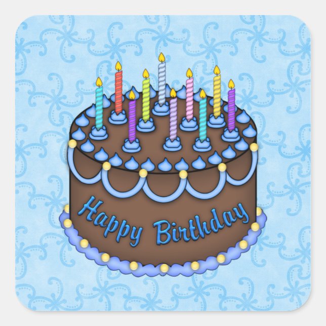 Birthday Cake Sticker (Front)