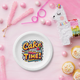 Birthday Cake Time Paper Plates