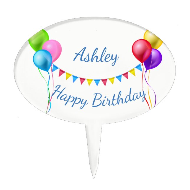 Birthday Cake Topper (Front)