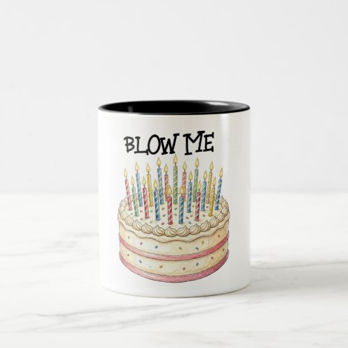 Birthday Cake  Two-Tone Coffee Mug