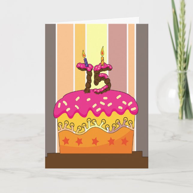 birthday - cake with candles 75 - 75th birthday gr card (Front)