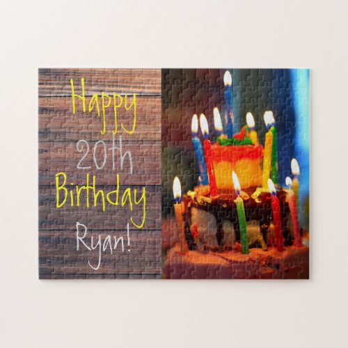 Birthday Cake with Candles Jigsaw Puzzle