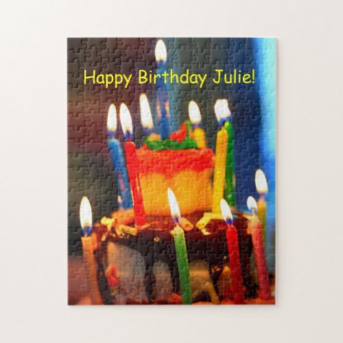 Birthday Cake with Candles Jigsaw Puzzle