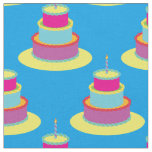 Birthday Cakes Colorful Fabric
