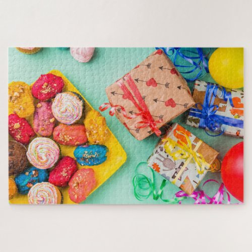 Birthday Cakes Cookies  Presents Jigsaw Puzzle