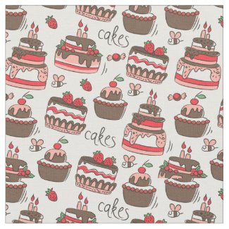 Birthday Cakes Fabric