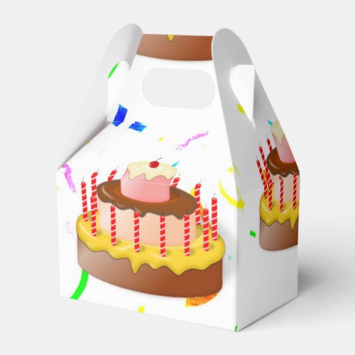 birthday cakes party themed favor boxes