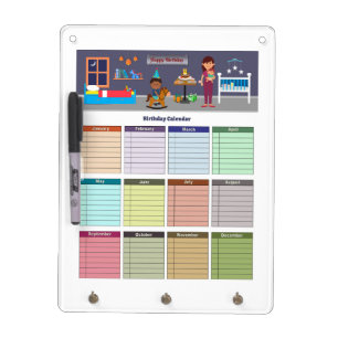 Birthday Calendar Dry Erase Board