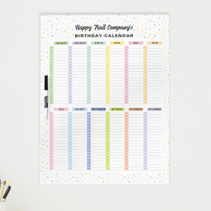 Birthday Calendar Dry Erase Board