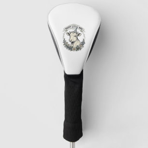 Birthday Calf Illustration Vintage Engraving Flora Golf Head Cover
